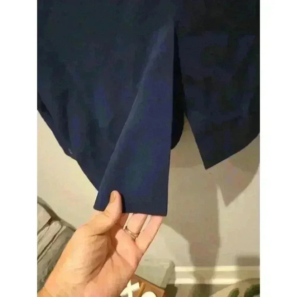 Conbipel Women's Navy Blue One-Button Blazer Size 46 Stretch Italy L - Picture 10 of 10